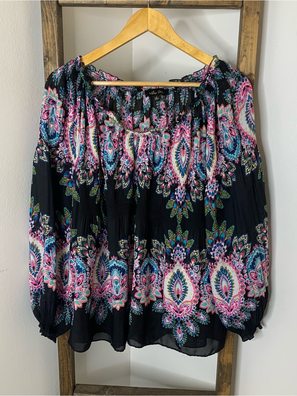 Melissa Paige Floral Off Shoulder Top Size S